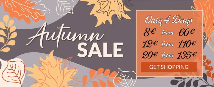 Autumn Sale! Κέρδισε εώς 20€ στην παραγγελία σου